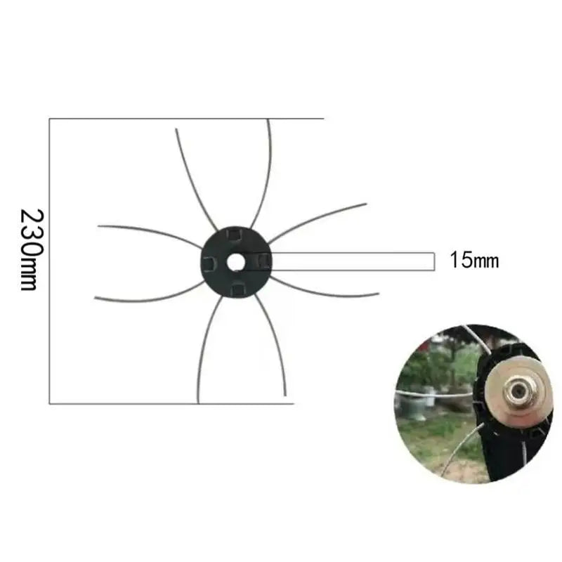 9-Inch Rhombus Lawn Mower Blade | Black-Plated White Steel Lawn Mower Blade Nixie