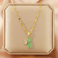 Bamboo Zirconia Gold Stainless Steel Necklace for Women Chain Necklace Nixie XL1400 40cm