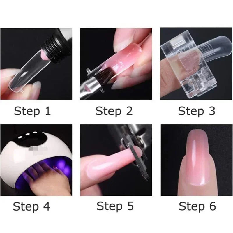 5-Piece Gel Nail Extension Clips | Quick Building Manicure Clamps Nail Extension Clips Nixie