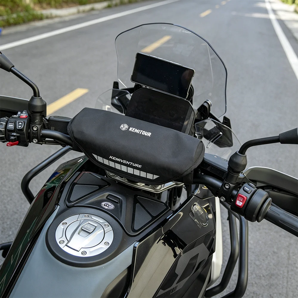 KEMITOUR Motorcycle Handlebar Bag – Universal ADV Front Pouch Motorcycle Handlebar Bag Nixie