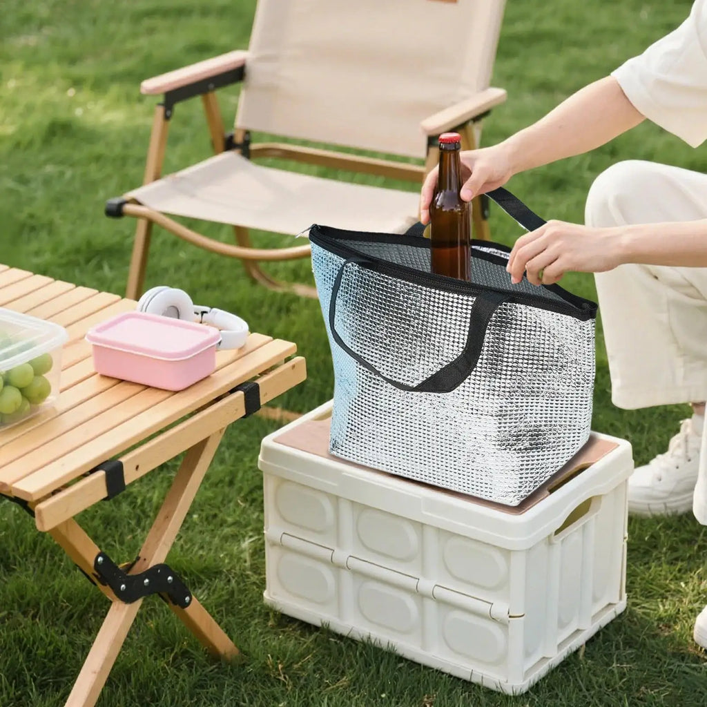 Foldable Aluminum Foil Insulated Cooler Bag | Bento Lunch Bag Insulated Cooler Bag Nixie