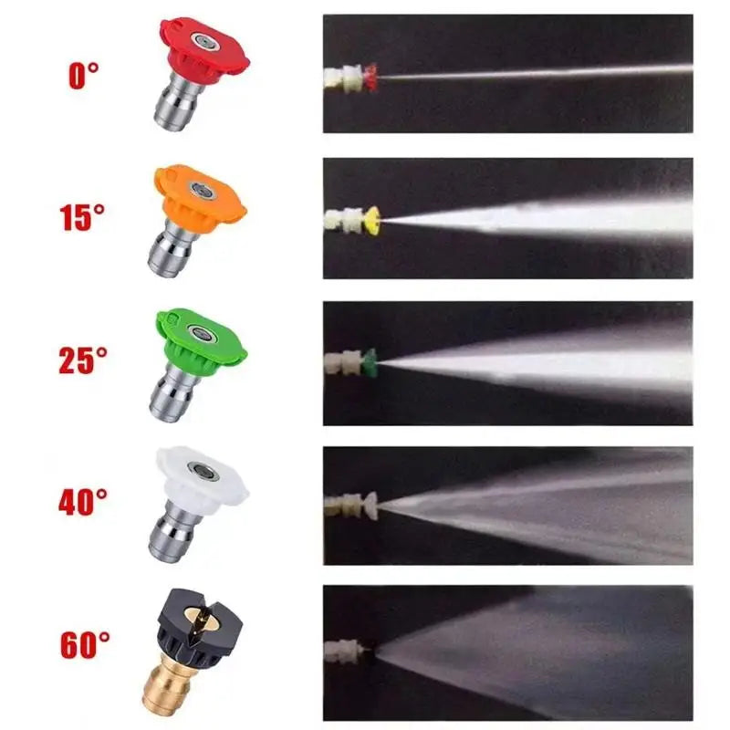 5/7pc 1/4" Quick Connect Pressure Washer Nozzle Tips Set Pressure Washer Nozzle Nixie
