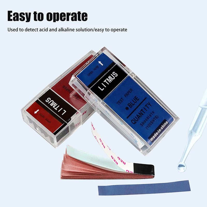 pH Test Strips 100ct – Red & Blue Litmus Paper Kit