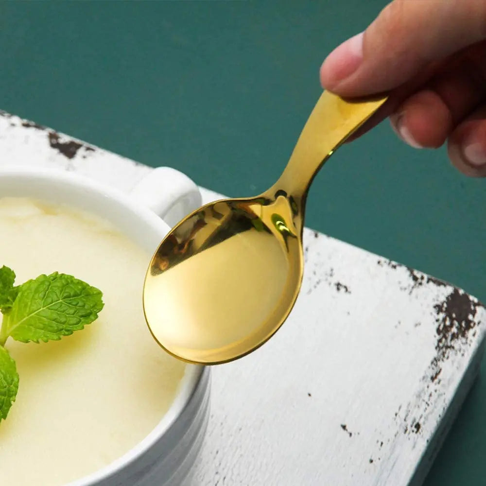 304 Stainless Steel Mini Spoon – Dessert, Tea & Ice Cream Scoop Mini Kitchen Spoon Nixie