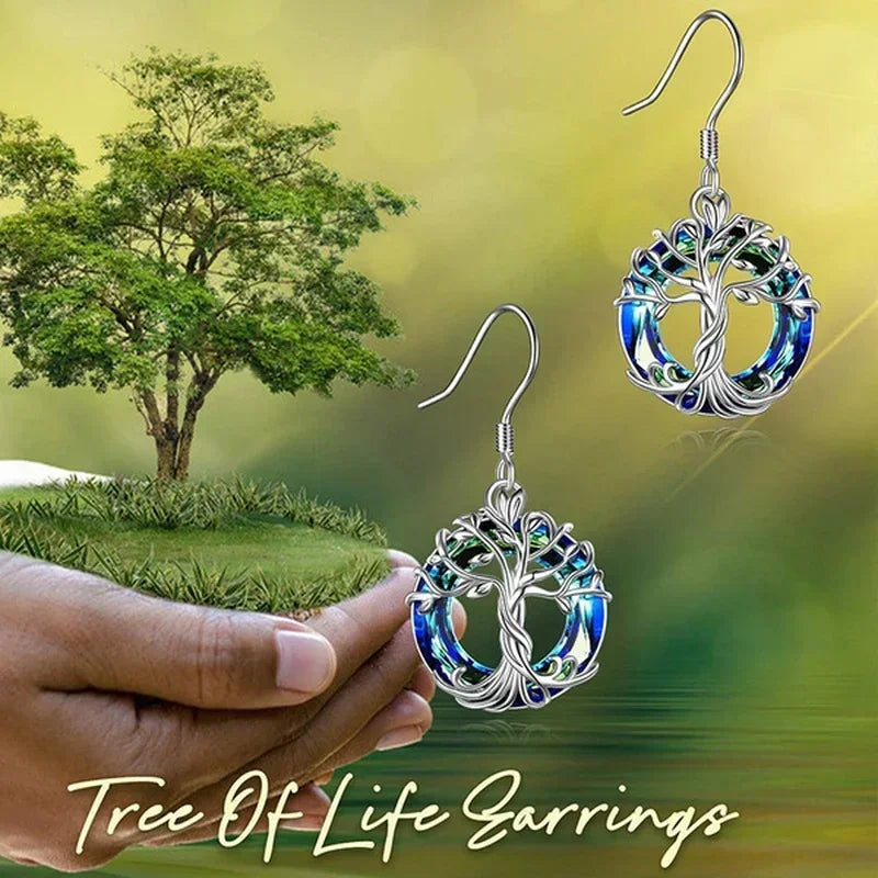 Celtic Tree of Life Dangle Earrings | Cubic Zirconia & Zinc Alloy Dangle Drop Earrings Nixie