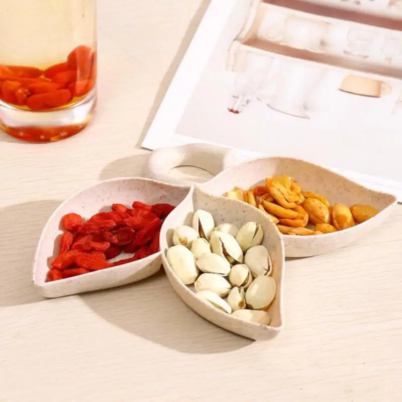 3-Compartment Sauce Dipping Bowls | Food-Grade Plastic Dish Sauce Dipping Dish Nixie