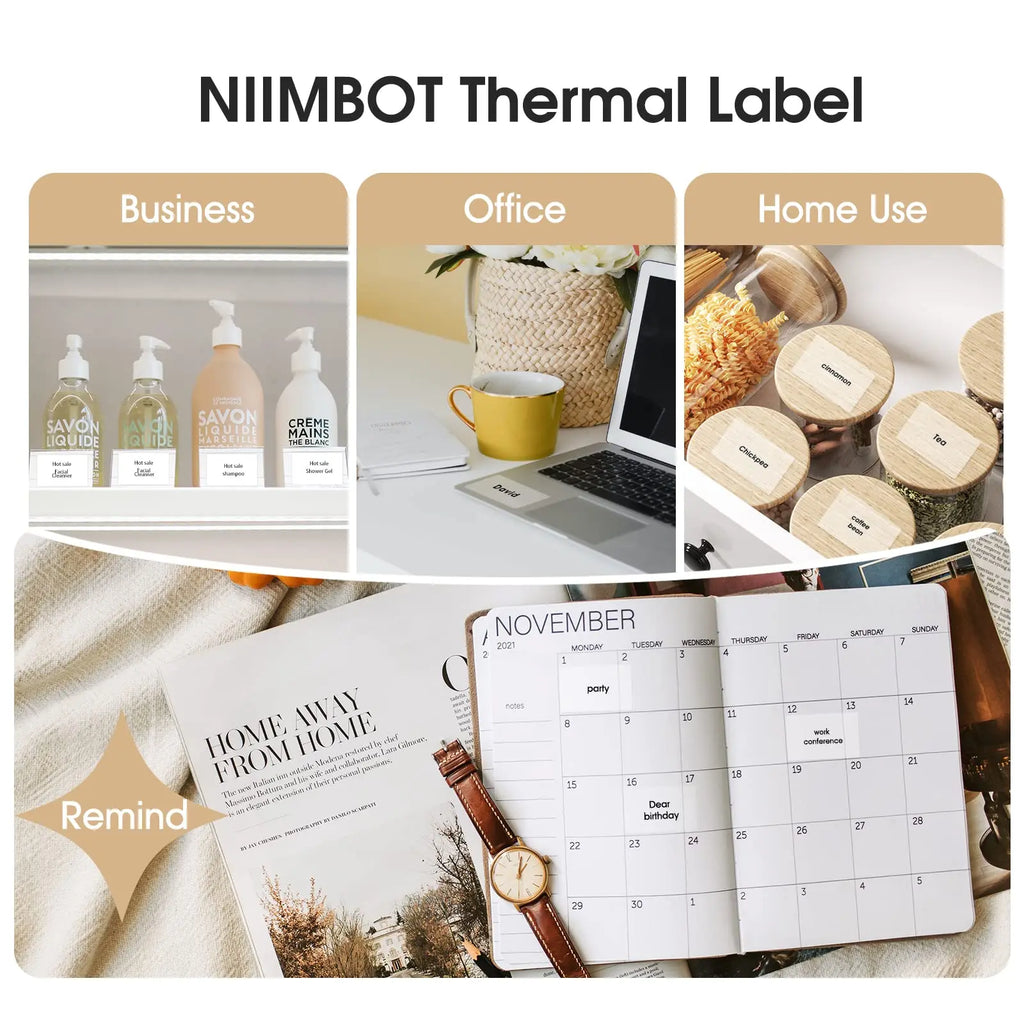 Niimbot Transparent Thermal Label Paper – Round Stickers B1 B21