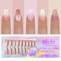 150Pcs Gradient Nude Almond Press On Nails Full Cover Tips Press On Nails Nixie 04-150PCS