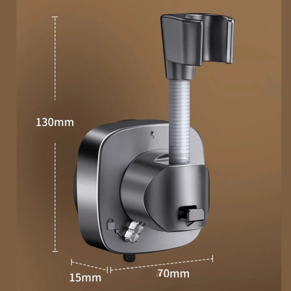 Suction Cup Shower Head Holder – Adjustable No-Drill Mount