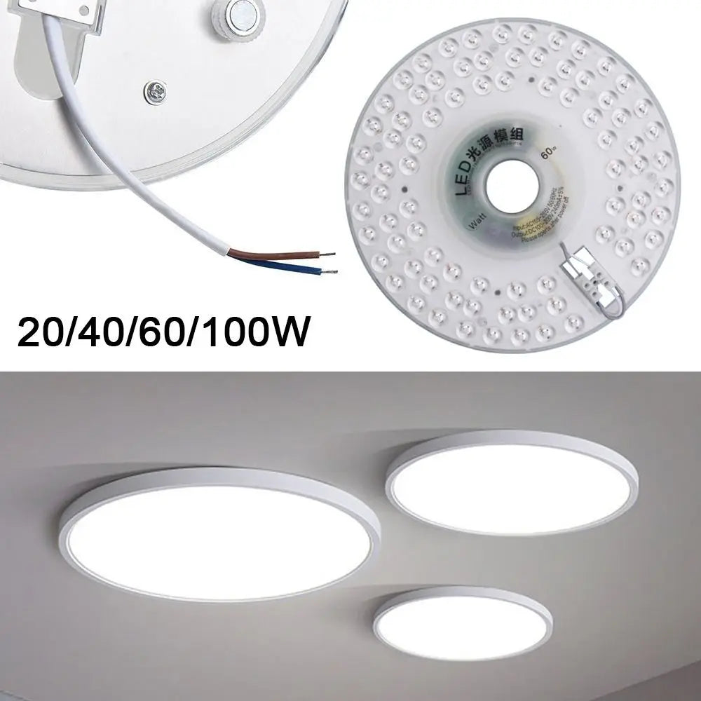 Round LED Panel Light 20W–100W Dimmable Flush Mount Ceiling