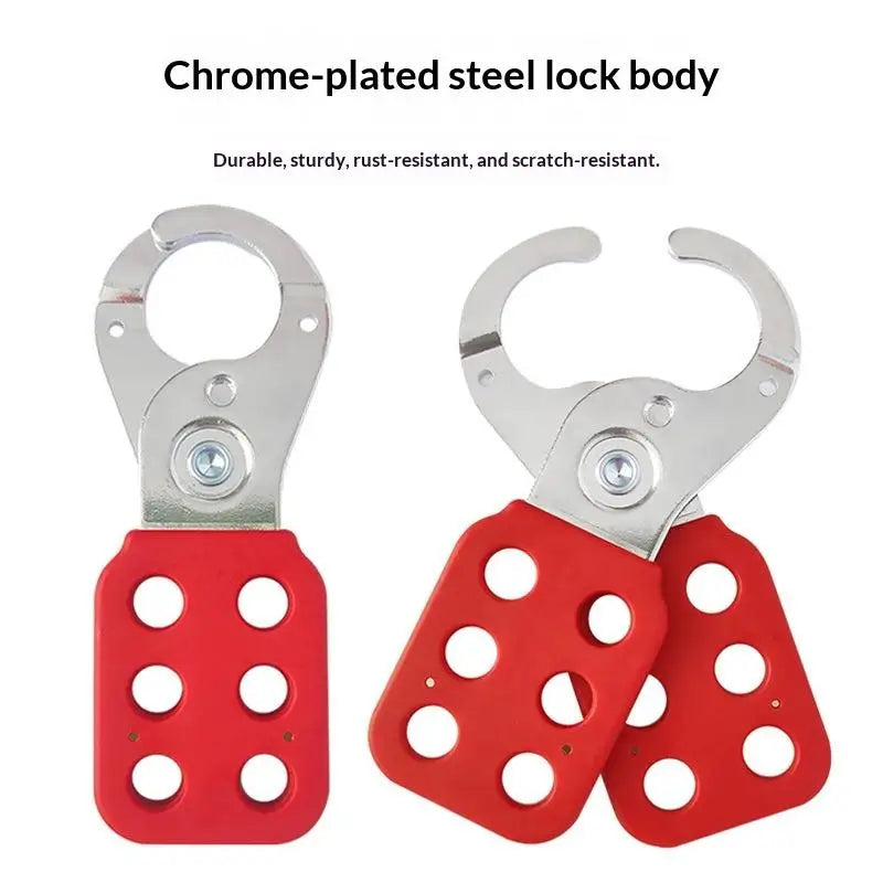 6-Hole Safety Lockout Hasp Metal Scissor Clamp 25mm Jaw Lockout Tagout Hasp Nixie Default Title