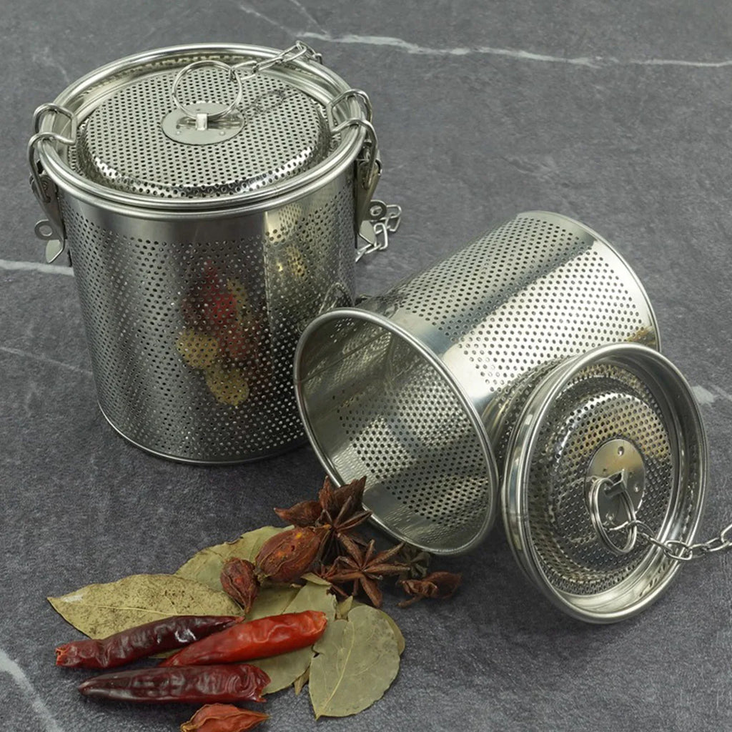 Stainless Steel Brine Basket Spice Strainer & Tea Infuser Cooking Strainer Basket Nixie