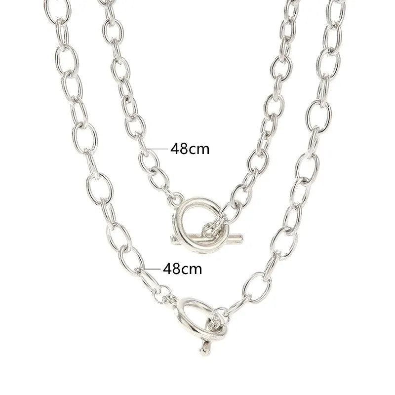 4pcs Hip Hop Thick Chain Collarbone Necklace Set – Unisex Chain Necklace Set Nixie