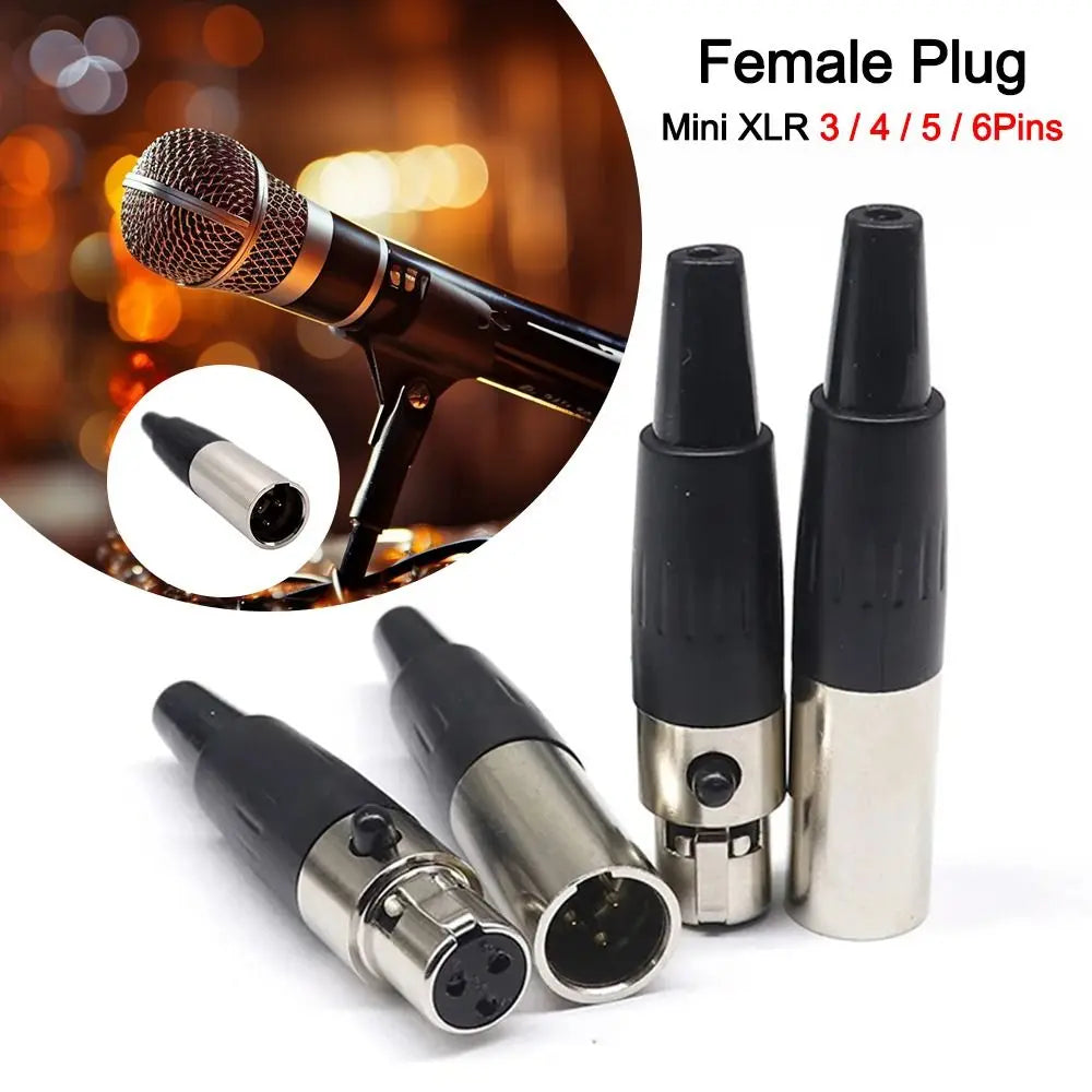 Mini XLR Connector 3/4/5/6 Pin Male Female Plug – Audio Mic Audio Connector Plug Nixie