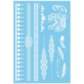 White Lace Temporary Tattoos – Moon Flower Star Body Art