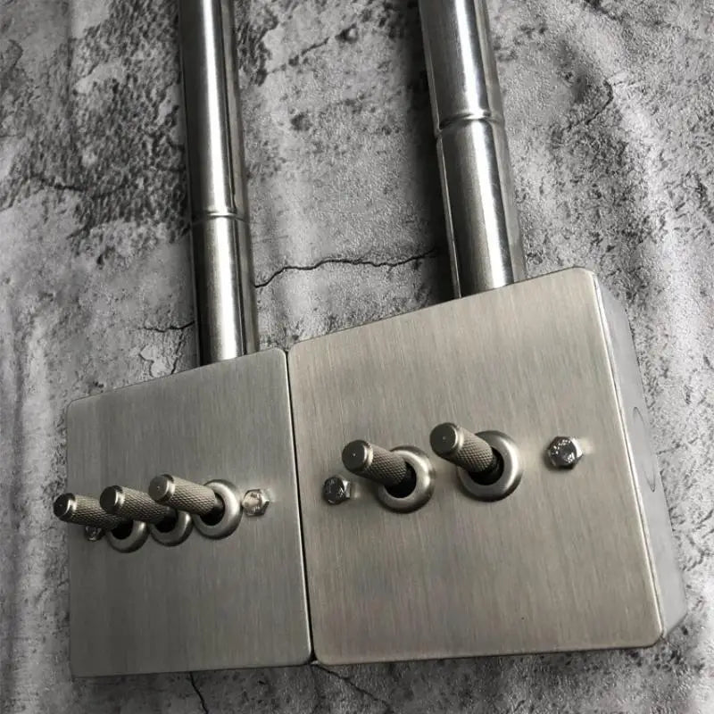 Industrial Knurled Toggle Wall Switch 1-4 Gang Stainless Steel Retro Toggle Wall Switch Nixie