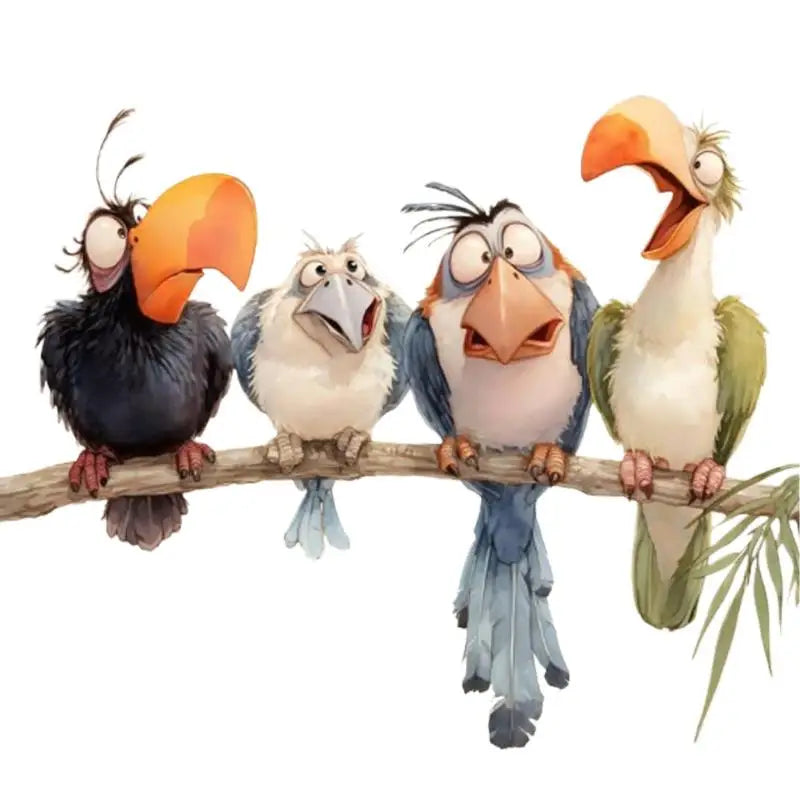Funny Bird Wall Stickers – Kids Room Self-Adhesive Home Decor Wall Stickers Nixie