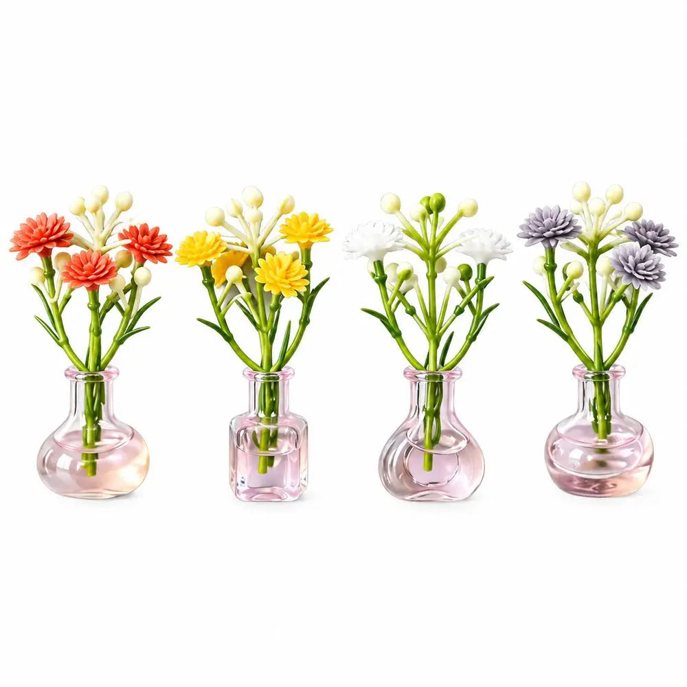 Mini Magnetic Wall Vase with Artificial Flowers – DIY Décor