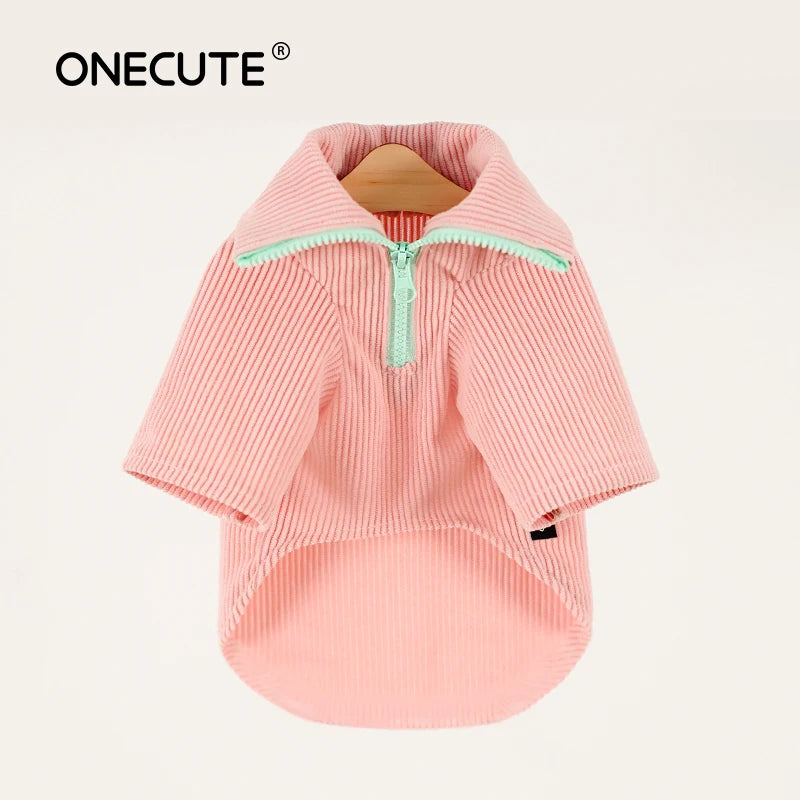 Dog Zipper Shirt – Warm Cotton Costume for Small Dogs Dog Apparel Nixie