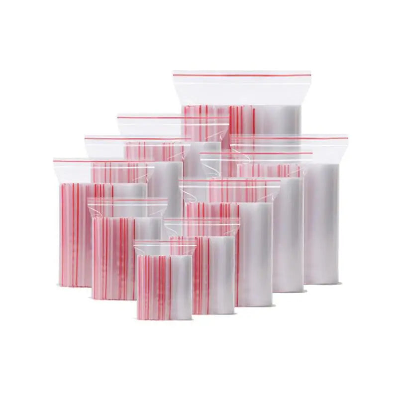 Clear Reclosable Zip Lock Bags 100pcs | Food & Storage Use Resealable Storage Bags Nixie