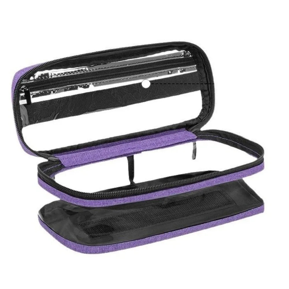 Clear PVC Nail Polish Organizer Bag – Holds 12 Bottles