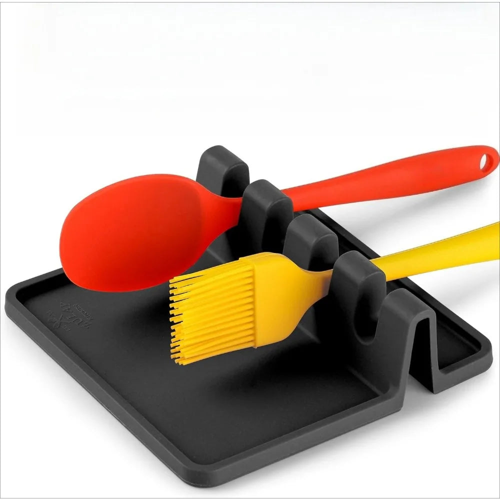 Silicone Utensil Rest with Drip Pad – BPA-Free Spoon Holder Silicone Spoon Rest Nixie