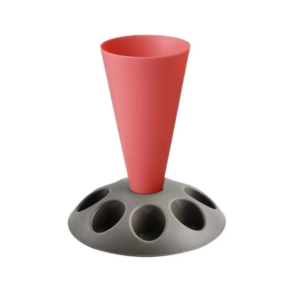 Piping Bag Stand 8-Slot Nozzle Storage Rack | Baking Tool Piping Bag Stand Nixie Red