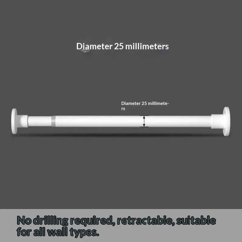 No-Drill Adjustable Tension Rod – Heavy Duty Telescopic Pole Telescopic Tension Rod Nixie