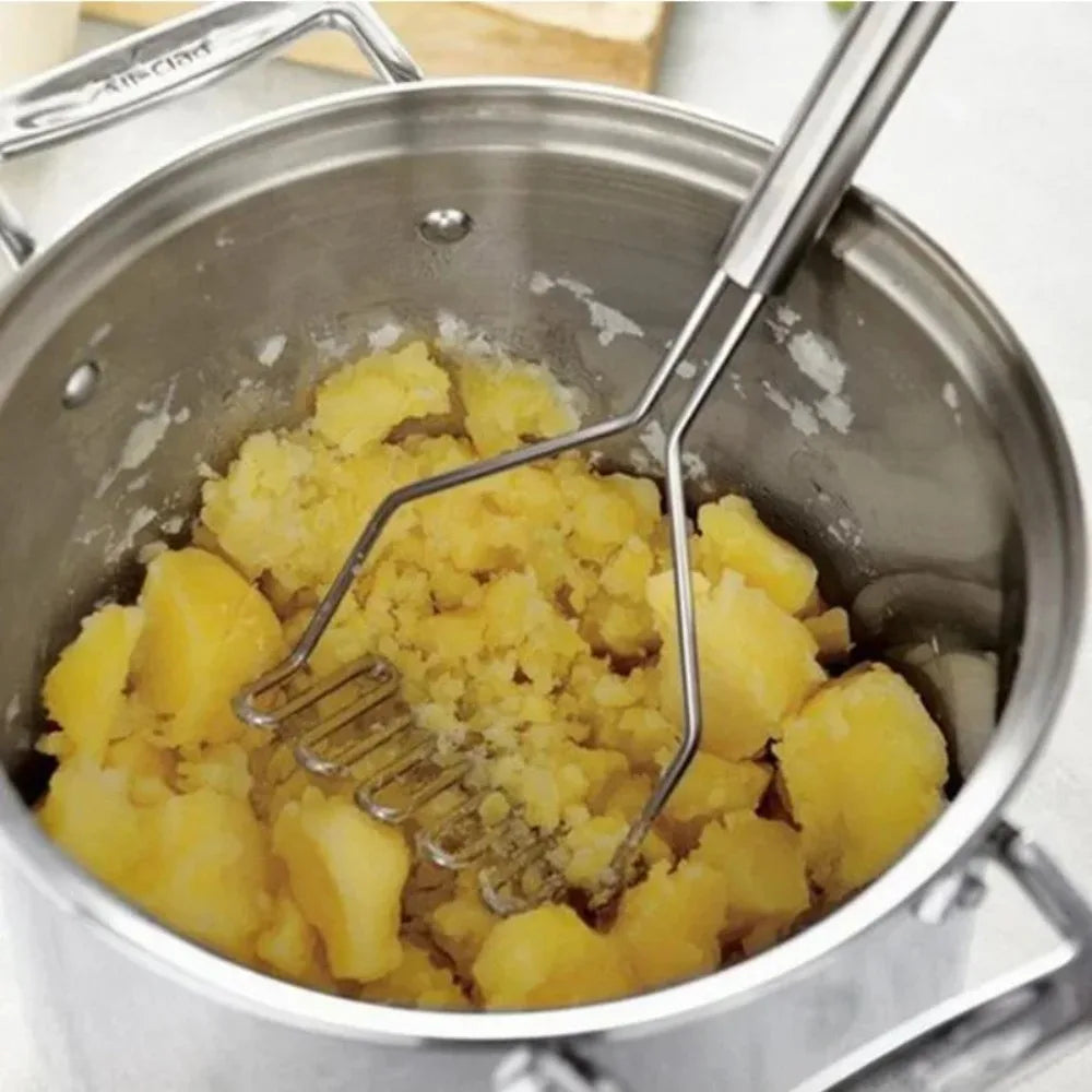 Stainless Steel Wavy Potato Masher – Mashed Potatoes & More Potato Masher Nixie