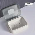 Flip-Top Drainable Soap Dish with Lid – Minimalist Design Soap Dish Nixie White
