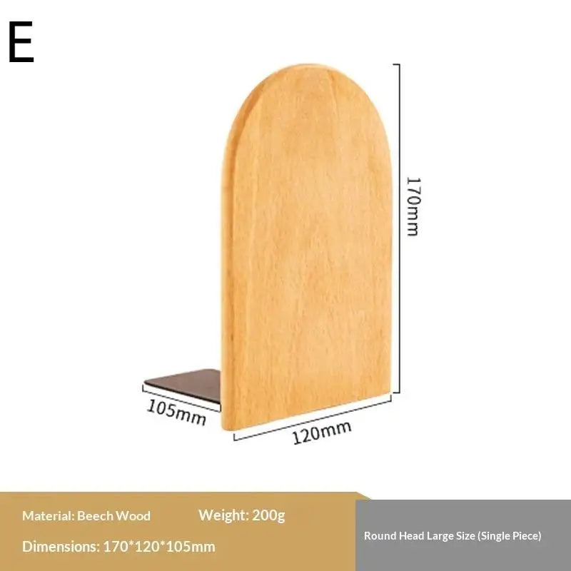 Walnut Wood Bookend Desktop Book Stand – Home Office Organizer Desktop Book Stand Nixie E