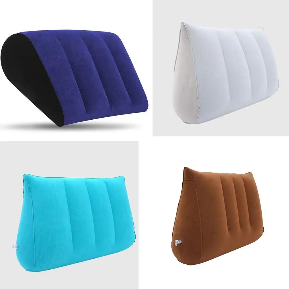 Inflatable Triangle Wedge Cushion – PVC Flocking Pillow Inflatable Wedge Pillow Nixie