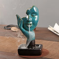 Ceramic Backflow Incense Burner – Sandalwood Stick Holder Incense Burner Nixie green