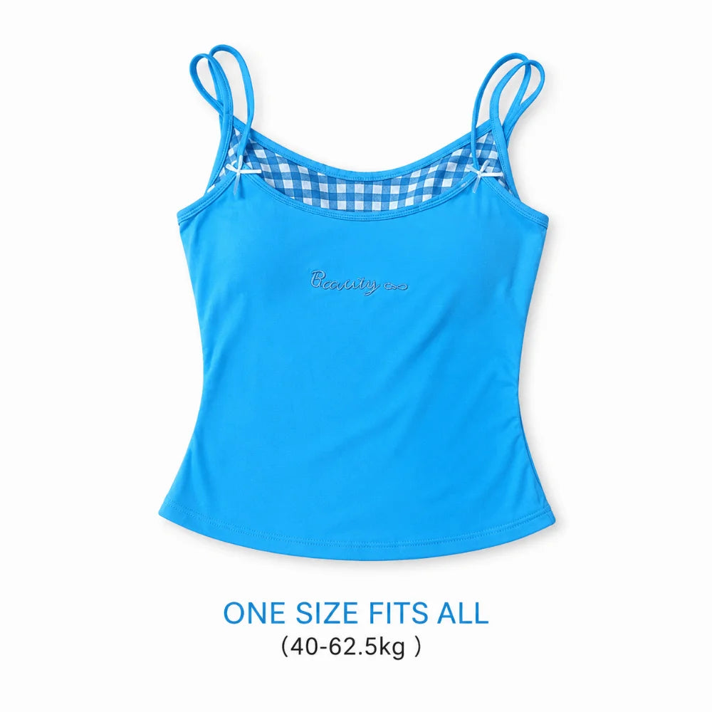 Women's Lace Trim Backless Camisole Tank Top – Slim Fit Camisole Tank Top Nixie