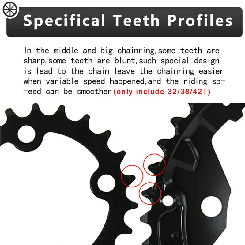 BUCKLOS MTB Chainring 104BCD 64BCD 9/10 Speed Bike Chainwheel MTB Chainring Nixie