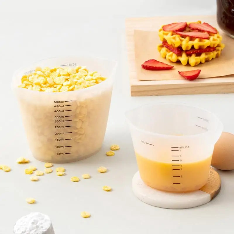 Silicone Measuring Cups 250ml & 500ml – Nonstick Resin Craft Tool Silicone Measuring Cup Nixie