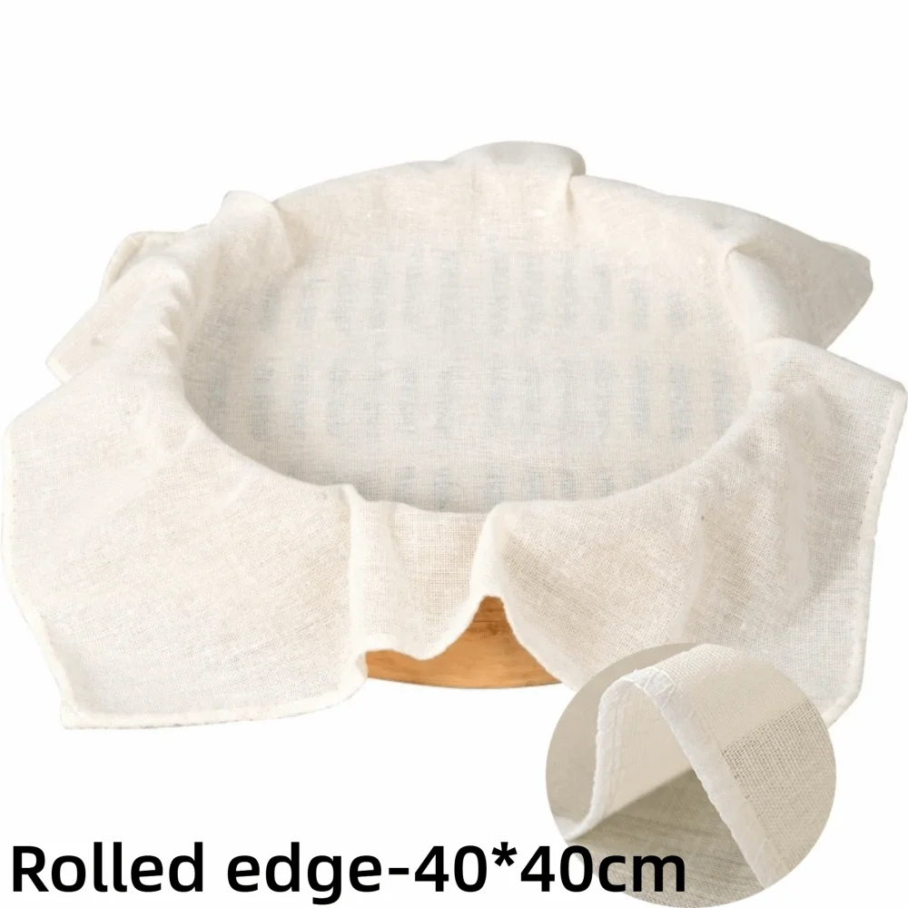 Reusable Cotton Cheesecloth Gauze Steamer Cloth | Grade 90 Kitchen Strainer Cloth Nixie Rolled edge-40-40cm