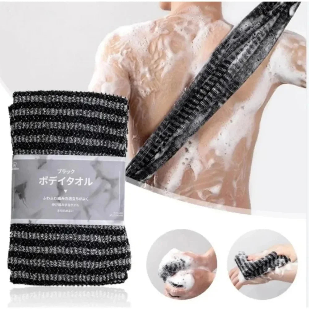 Japanese Nylon Exfoliating Back Scrub Towel | Bath Washcloth Exfoliating Bath Towel Nixie