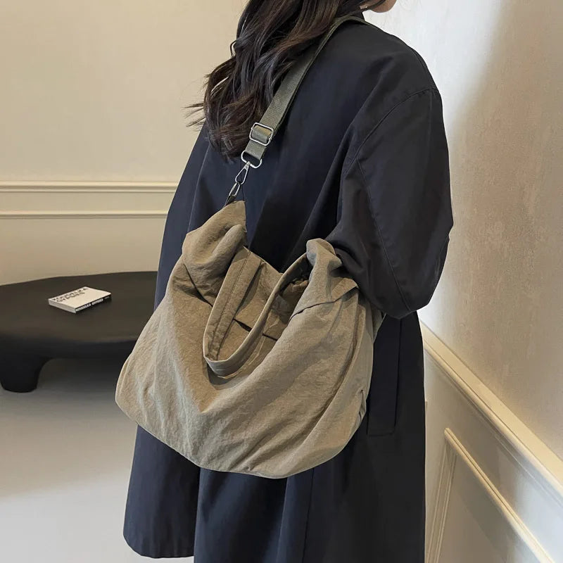Large Nylon Waterproof Tote Hobo Crossbody Shoulder Bag for Women Nylon Tote Handbag Nixie