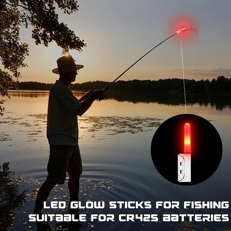 LED Night Fishing Bite Light Set + CR425 Battery – 3 or 5 Pack