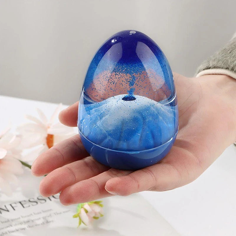 Volcanic Eruption Liquid Hourglass Timer Acrylic Ornament