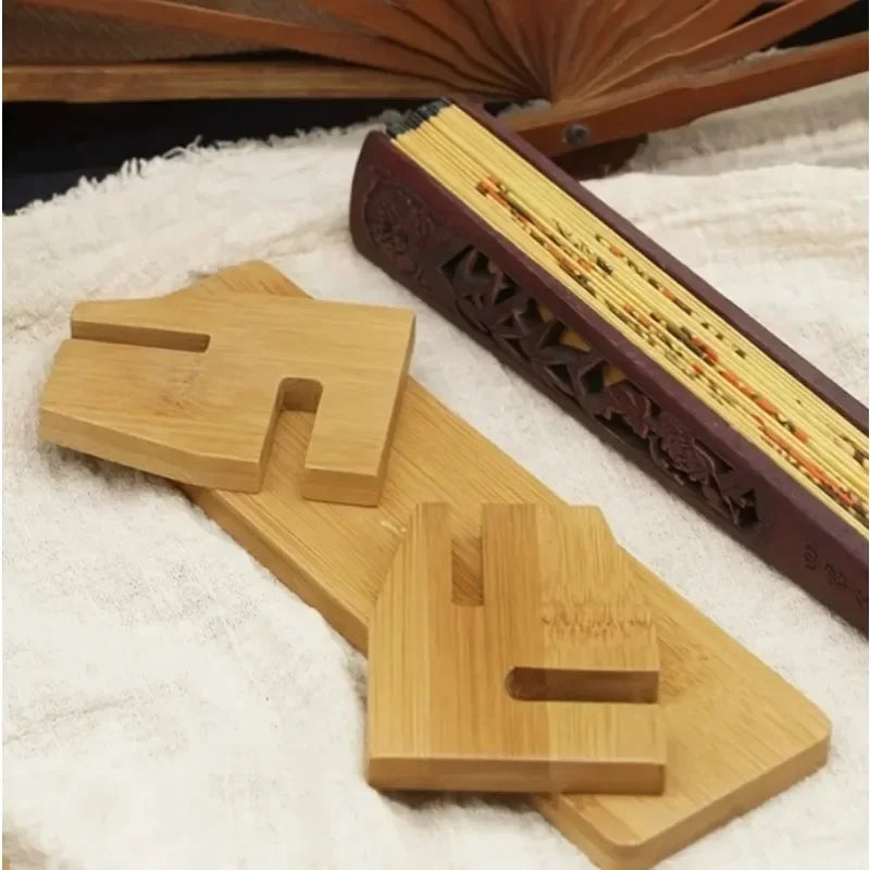 Bamboo Folding Fan Display Stand Holder | Home Decoration Fan Display Stand Nixie