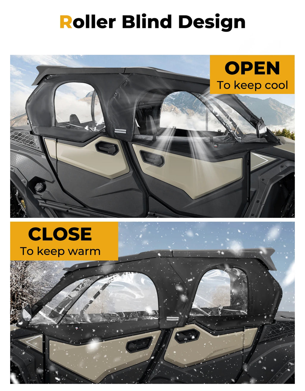 KEMITOUR ZForce 950 Sport 4 PVC 4-Door Soft Enclosure Kit 2023–2025 UTV Soft Enclosure Kit Nixie