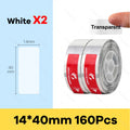 Niimbot D11 D110 D101 Thermal Label Paper Rolls – 2 Pack Thermal Label Rolls Nixie 2Rolls Clear 14x40