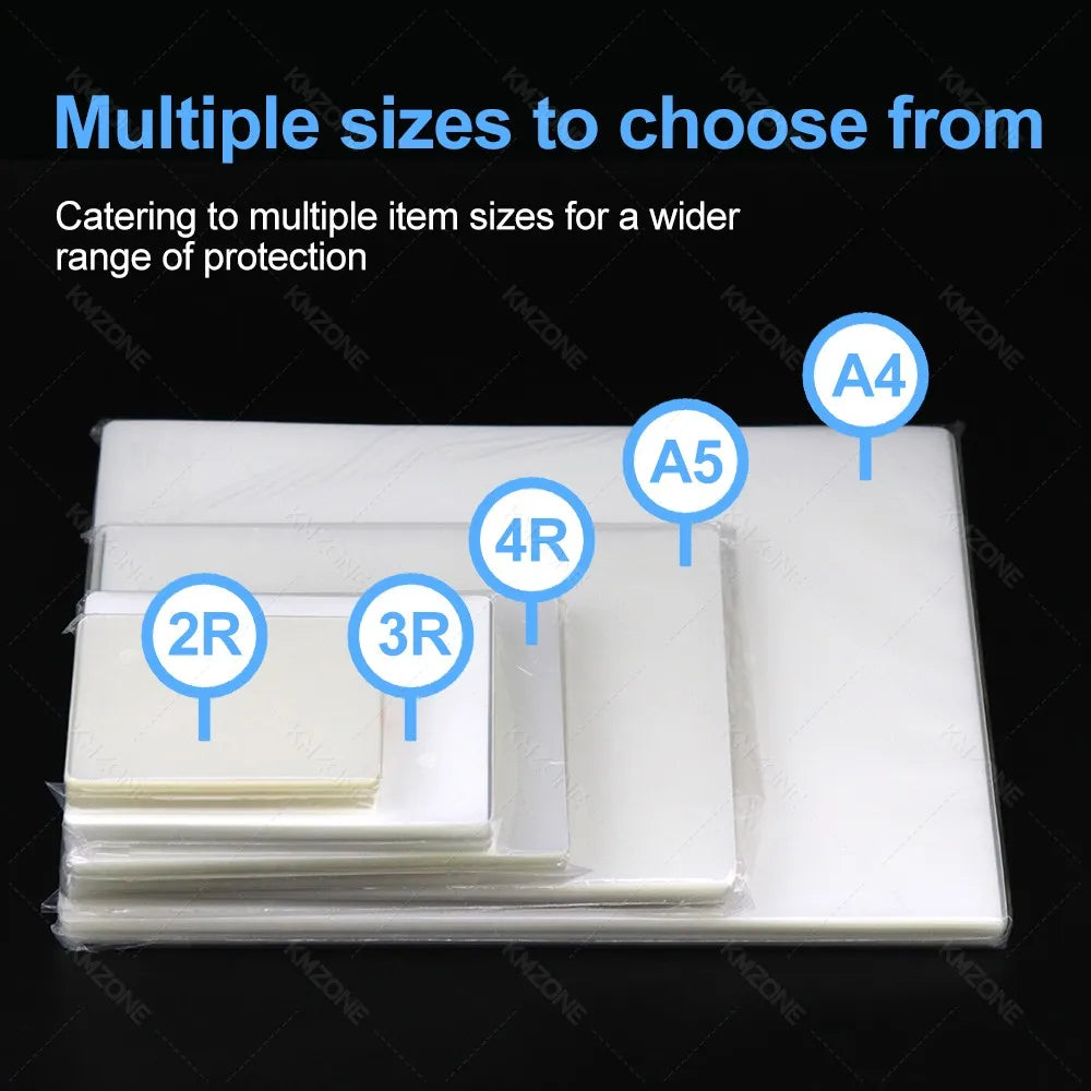 100pcs Laminating Pouches 80 Mic – 5 Sizes A4 A5 Photo Laminating Pouches Nixie