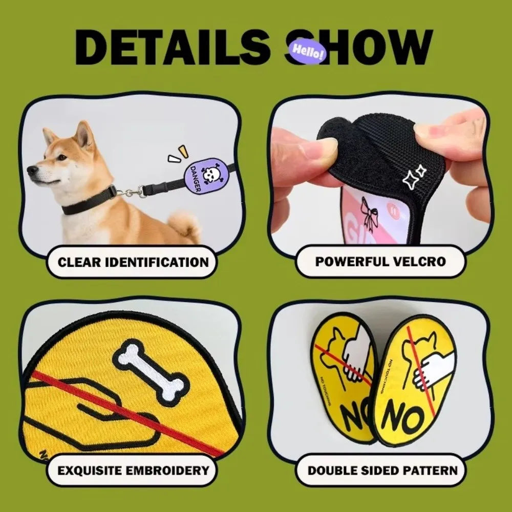 Waterproof Double-Sided Dog Warning Stickers – Pet ID Decals