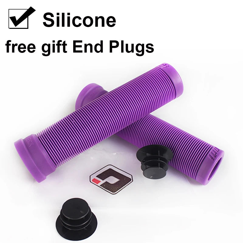 ODI 22mm Silicone MTB Bike Grips – Anti-Slip Handlebar Cover Bike Handlebar Grips Nixie purple