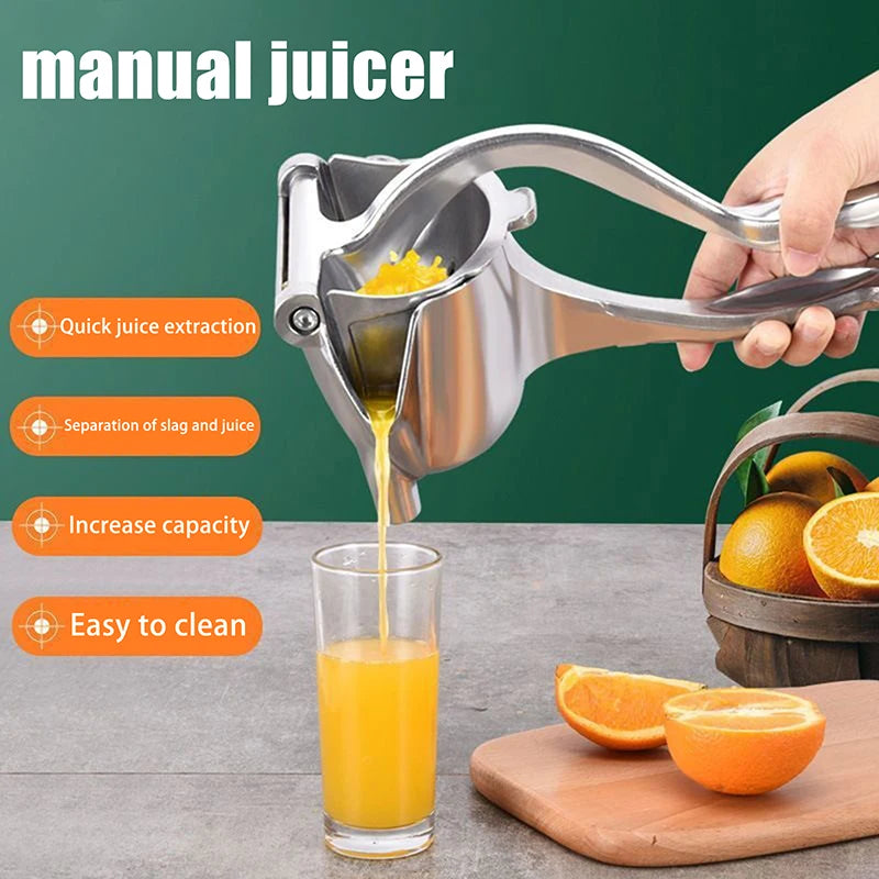 Metal Manual Hand Press Juicer – Orange, Lemon & Pomegranate