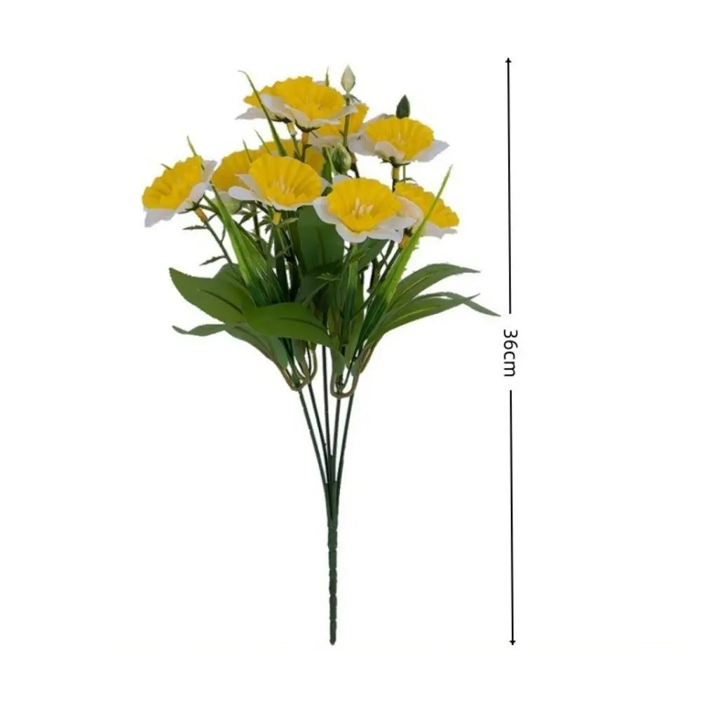 Silk Artificial Daffodil Bouquet 36cm – Lifelike Wedding Flowers Artificial Flower Bouquet Nixie