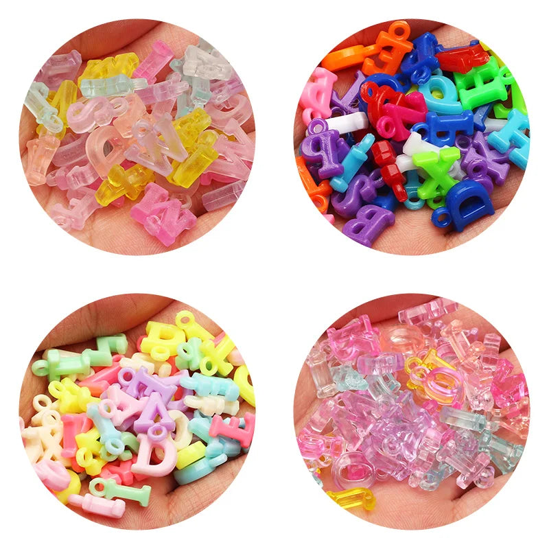 Mixed Acrylic Letter Beads 50/100/200Pcs – DIY Jewelry Making Alphabet Craft Beads Nixie
